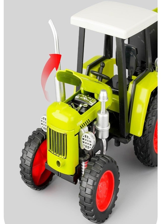 Onecado 1:24 Metal Farm Tractor Toy with Tipping Trailer Model Car Diecast Toy Cars for Boys BronzeFarms (Green) - Image 2